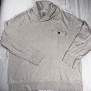 Pendleton Surf Pullover Sweatshirt Men's XL White/Cream Shawl Collar Beach Retro